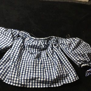 Blue plaid shirt